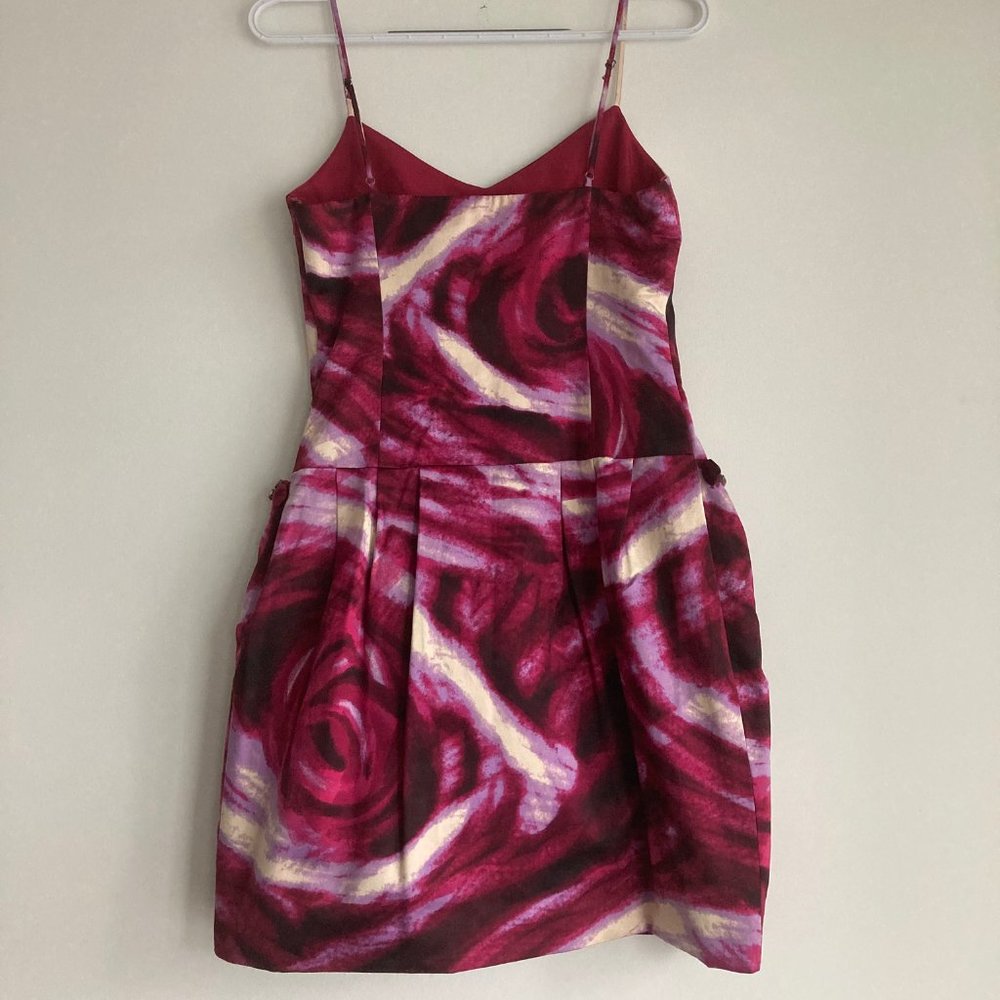 BCBG MAX AZRIA Red Marble Mini Dress
